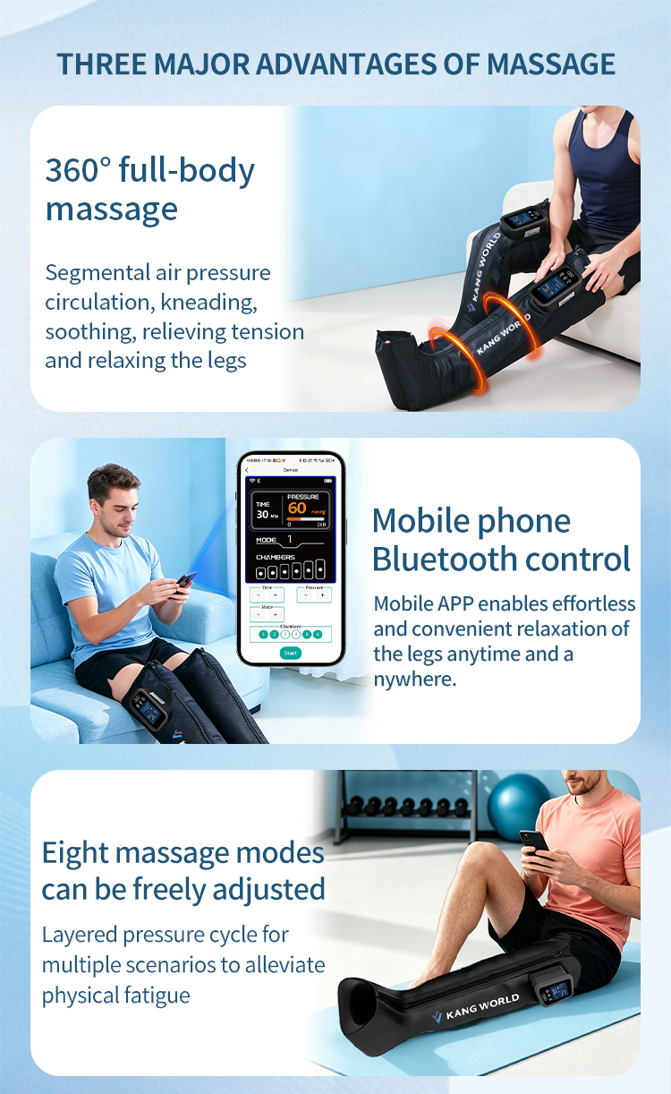 Wireless 6-Chamber Air Compression Leg Massager with Heat — detail 11