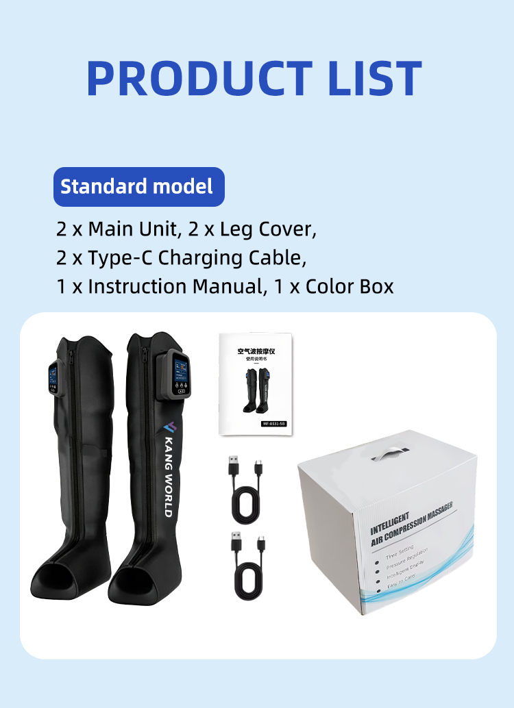 Wireless 6-Chamber Air Compression Leg Massager with Heat — detail 19