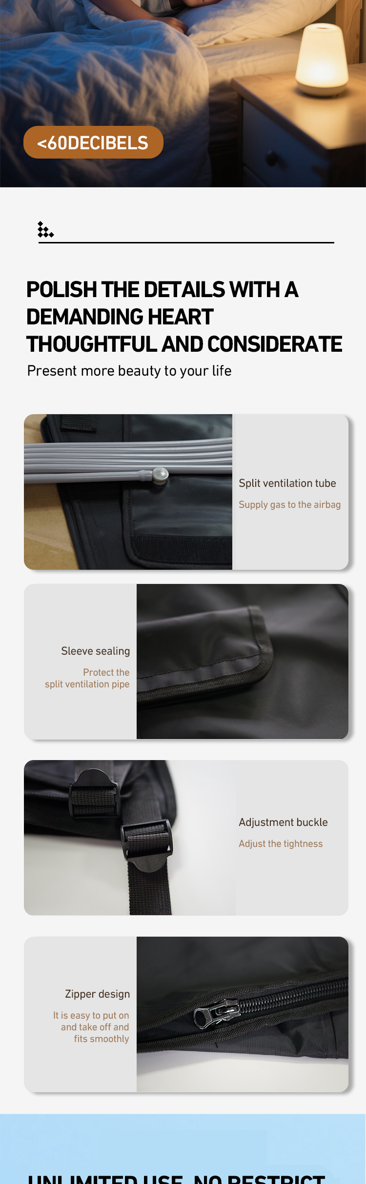 Cordless 6-Chamber Air Compression Leg Massager — detail 6