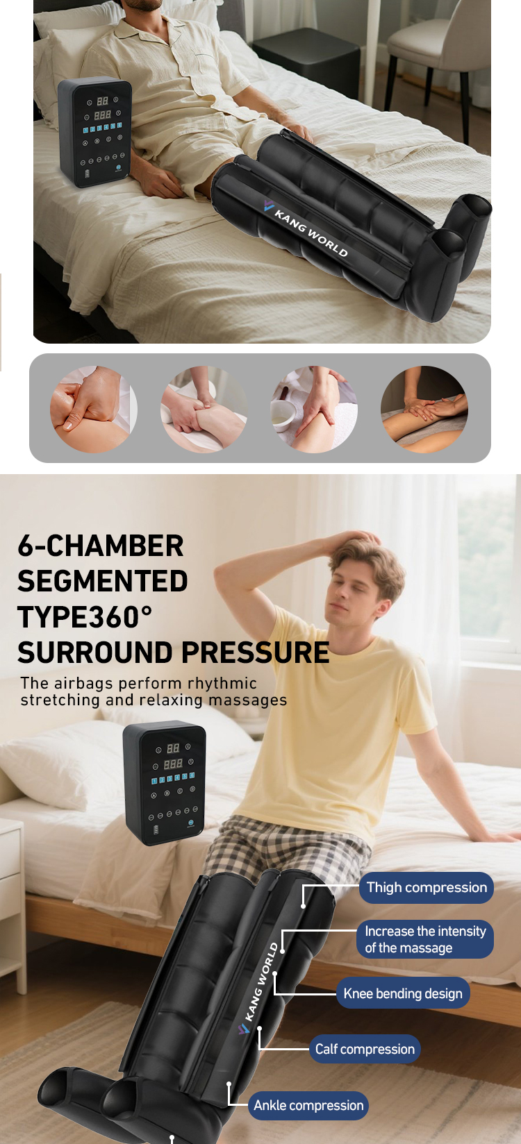 Full-Leg Air Wave Massager with Knee-Flex Design — detail 3