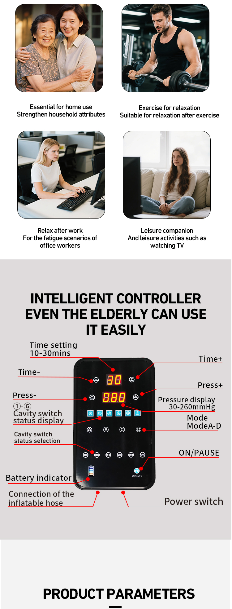 Full-Leg Air Wave Massager with Knee-Flex Design — detail 8